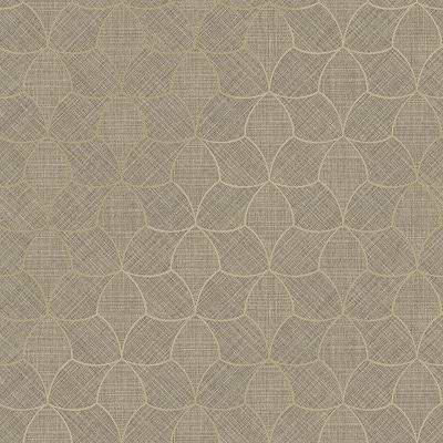 Tressana wallpaper in Sepia/Dore by Casamance