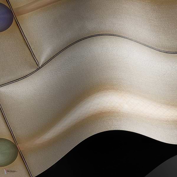 Beaded Gold behang Raw Vinyl behang in T11078 van Tuskara