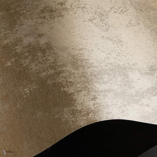 Cosmic Gold behang Linen Textile behang in T11089 van Tuskara