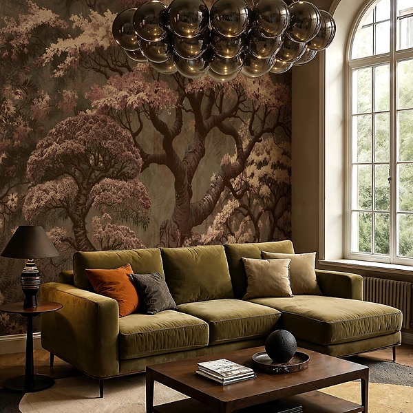 Horizons behang in T11093 van Tuskara — interieur
