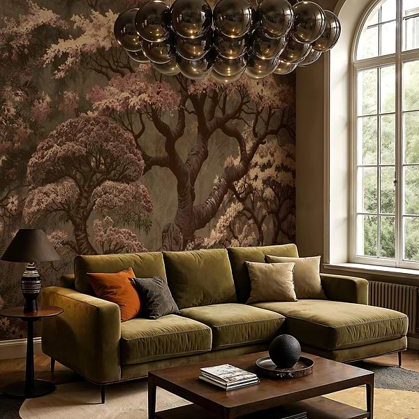 Horizons behang in T11093 van Tuskara — interieur