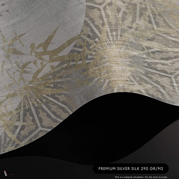 Obsidian Sky behang Premium Silk Silver behang in T11100 van Tuskara