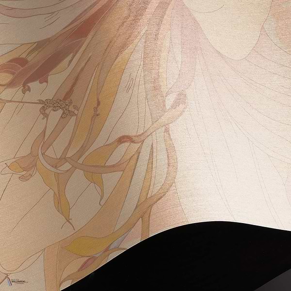 Orchid Mist behang Linen Textile behang in T11110 van Tuskara