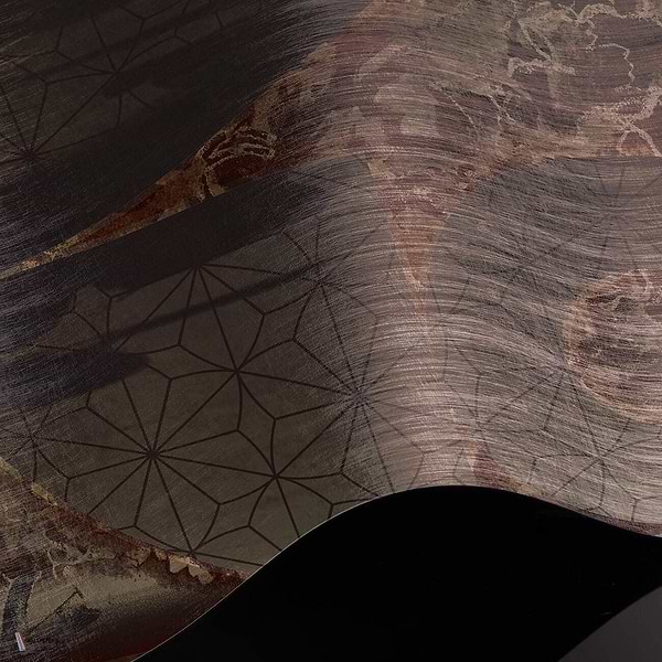 Shape Shifter behang Premium Silk Silver behang in T11097 van Tuskara
