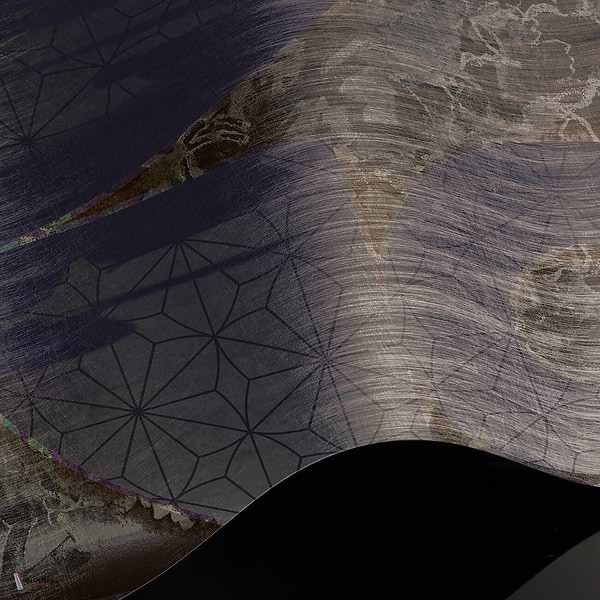 Shape Shifter behang Premium Silk Silver behang in T11098 van Tuskara