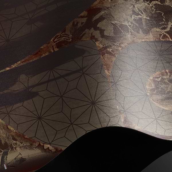 Shape Shifter behang Raw Vinyl behang in T11097 van Tuskara