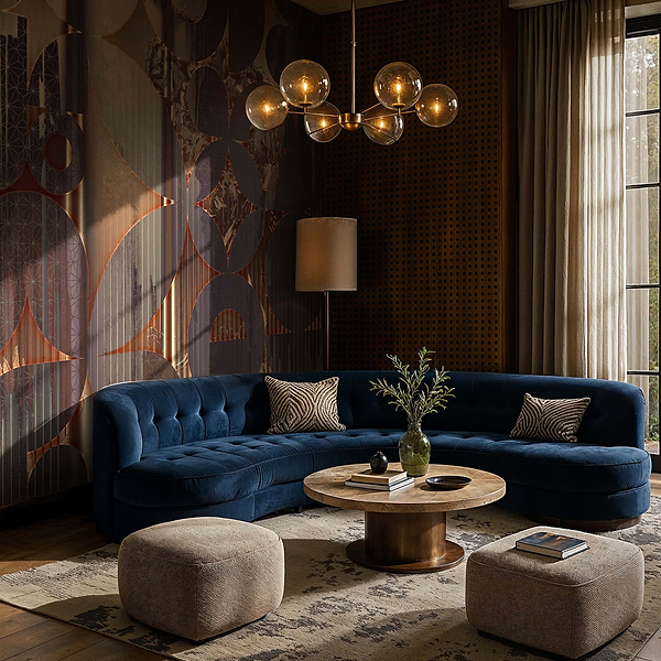 Shape Shifter behang in T11097 van Tuskara — interieur