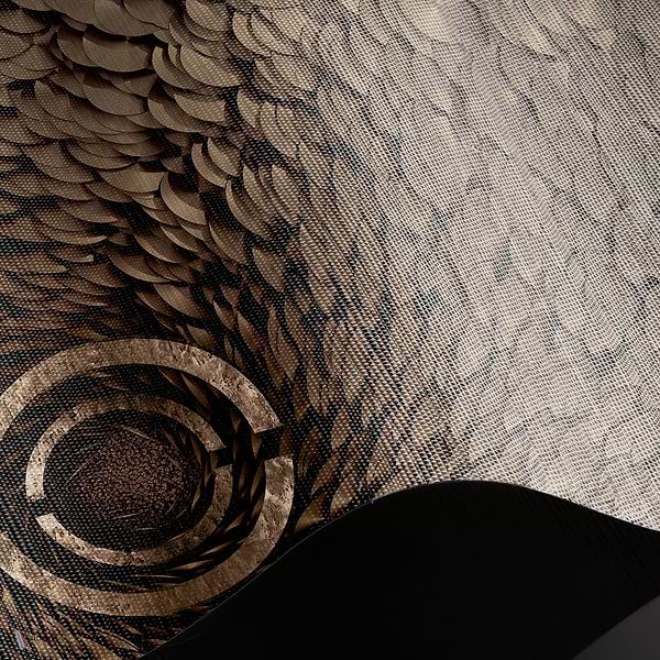 The Daisy Effect behang Natural Grasscloth behang in T11105 van Tuskara