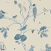 Woodland Chorus wallpaper in Indigo/Ecru van Sanderson