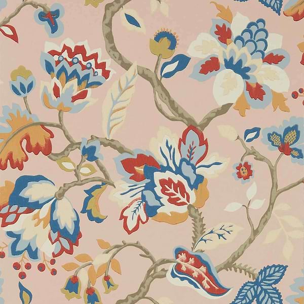 Amanpuri-wallpaper-Sanderson-Salmon/Dove Blue-Roll-217043-Selected Wallpapers