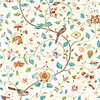 Aril's Garden-Wallpaper-Sanderson-Teal/Russet-Roll-217235-Selected Wallpapers
