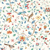 Aril's Garden-Wallpaper-Sanderson-Indigo/Red-Roll-217237-Selected Wallpapers