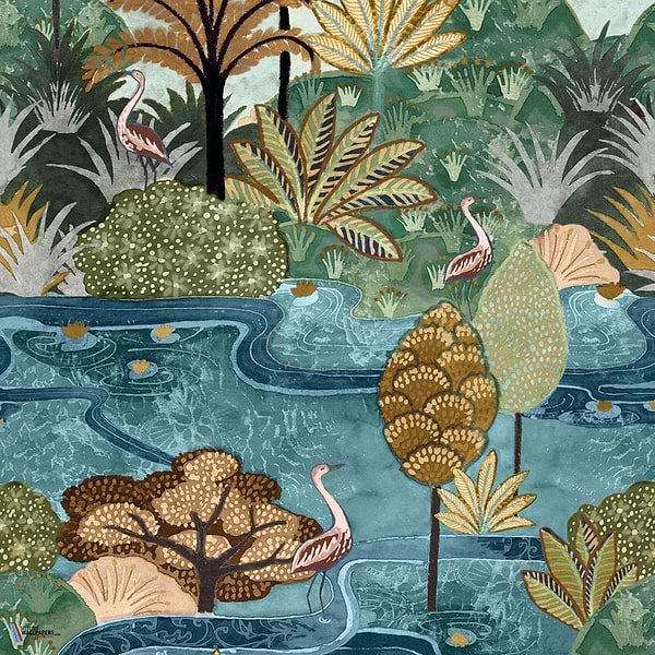 Aruba-Wallpaper-Casamance-Multicolore-Set-75610814-Selected Wallpapers