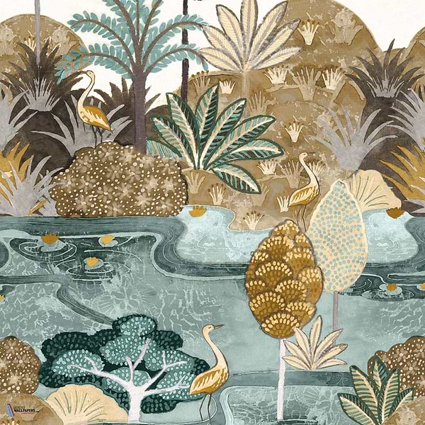 Aruba-Wallpaper-Casamance-Celadon/Mordore-Set-75610916-Selected Wallpapers