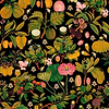 Asian Fruits and Flowers-Tapete-Mind the Gap-Antraciet-300 cm (standaard)-WP20314-Selected Wallpapers