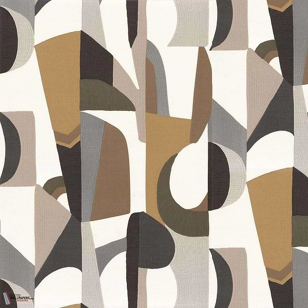 Assemblage-Wallpaper-Casamance-Blanc/Chocolat-Roll-75460100-Selected Wallpapers