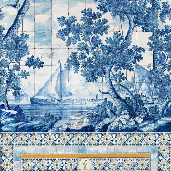 Azure mural-wallpaper-Mind the Gap-Blue-300 cm (standaard)-WP20560-Selected Wallpapers