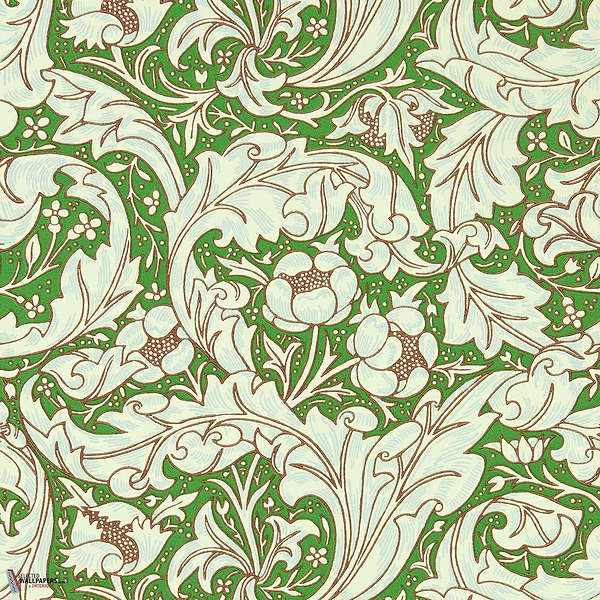 Bachelors Button-Tapete-Morris & Co-Leaf Green-Rolle-217096-Selected Wallpapers