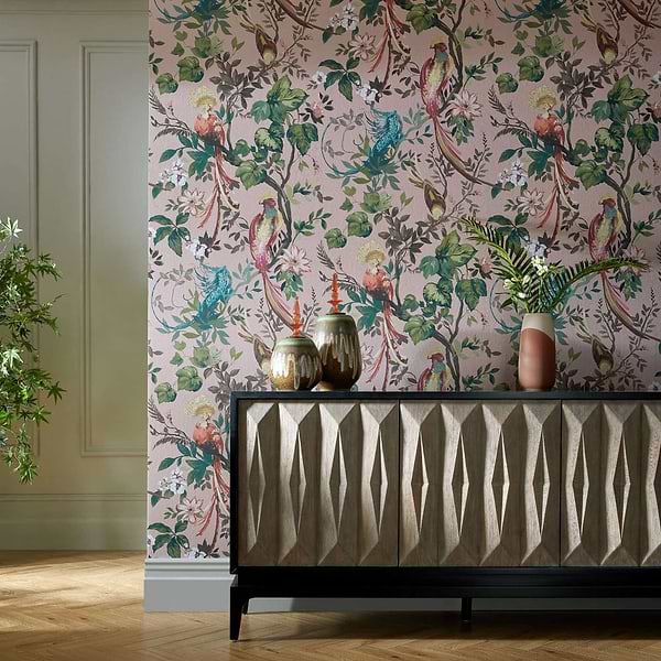 Bird Sonnet-Wallpaper-1838 wallcoverings-Selected Wallpapers