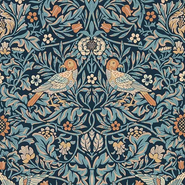 Bird-wallpaper-Morris & Co-Webb's Blue-Roll-217193-Selected Wallpapers