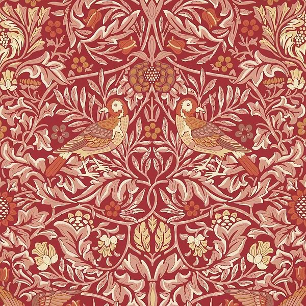 Bird-wallpaper-Morris & Co-Madder/Weld-Roll-217195-Selected Wallpapers