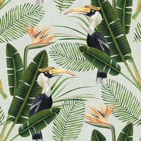 Birds of Paradise-Tapete-Mind the Gap-Multicolor-300 cm (standaard)-WP20092-Selected Wallpapers
