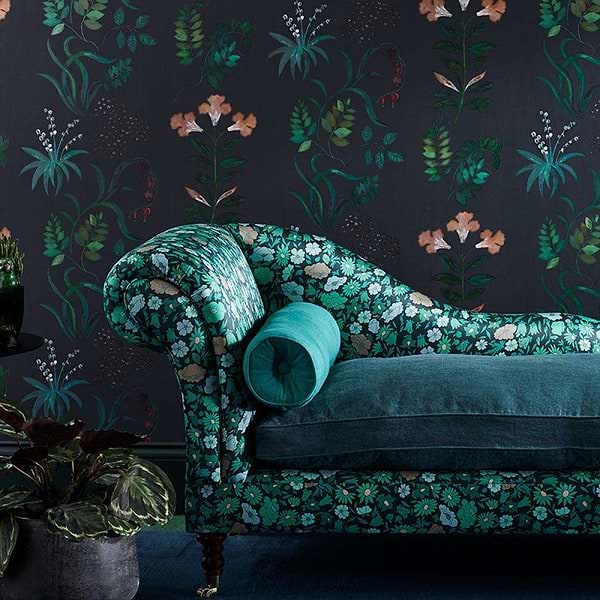 Botanical Stripe-Wallpaper-Liberty-Selected Wallpapers