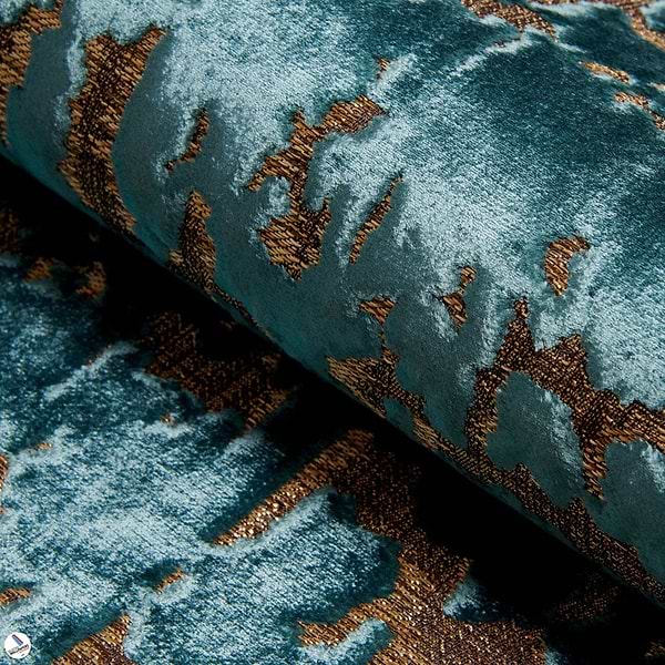 Caribou-Wallpaper-Dutch Walltextile Company-Petrol Green-Meter (M1)-DWC_cari_34-Selected Wallpapers