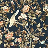 Caverley-Tapete-Sanderson-Indigo Blue/Rowan Berry-Rolle-217037-Selected Wallpapers
