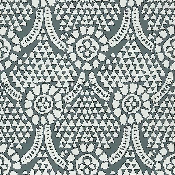 Chamomile-Wallpaper-Thibaut-Grey-Roll-T14317-Selected Wallpapers