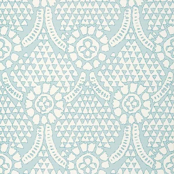Chamomile-Tapete-Thibaut-Spa Blue-Rolle-T14320-Selected Wallpapers