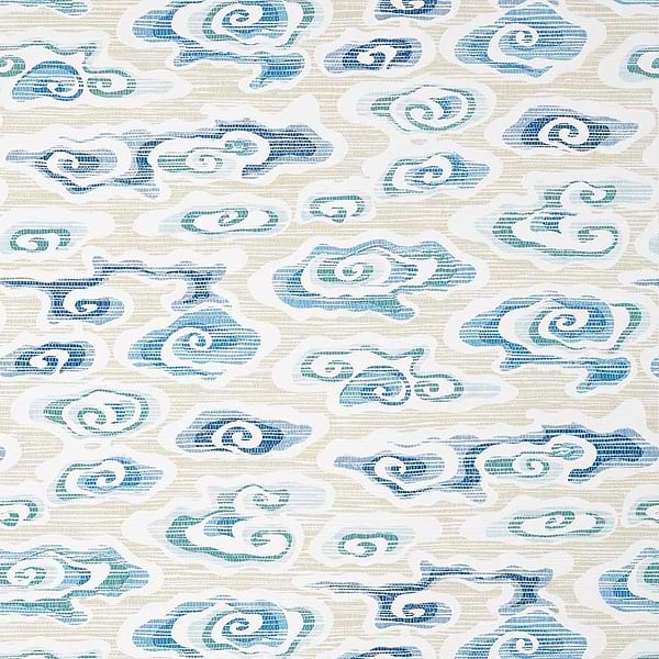 Clear Clouds-Wallpaper-Thibaut-Beige and Blue-Roll-T13318-Selected Wallpapers