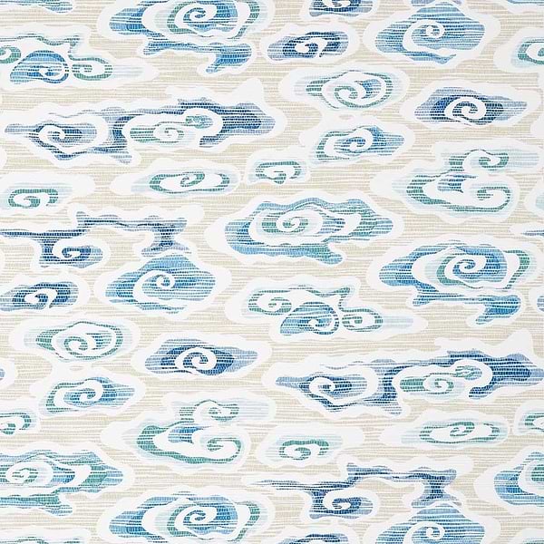 Clear Clouds-Wallpaper-Thibaut-Beige and Blue-Roll-T13318-Selected Wallpapers
