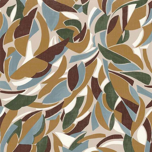 Collage-Wallpaper-Casamance-Grege/Moutarde-Roll-75553874-Selected Wallpapers