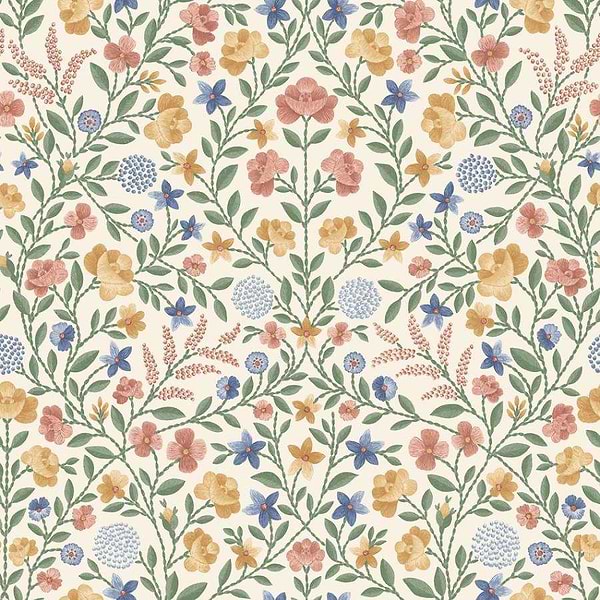 Court Embroidery-Tapete-Cole & Son-Coral & Marigold-Rolle-118/13029-Selected Wallpapers