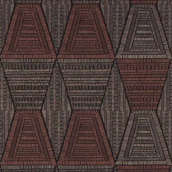 Daia-wallpaper-Casamance-Noir/Terracotta-Roll-75274486-Selected Wallpapers