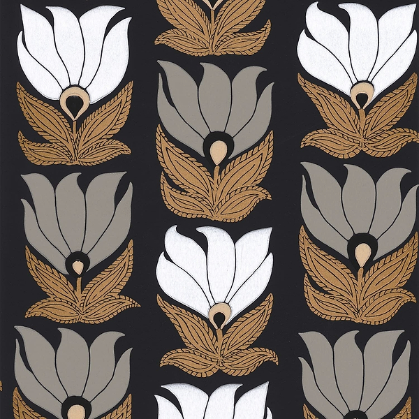 Dauphine-Behang-Casamance-Noire-Rol-75691120-Selected Wallpapers