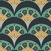 Deco Scallop-Wallpaper-Liberty-Jade-Roll-07241001I-Selected Wallpapers