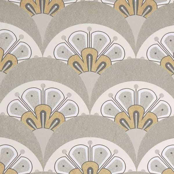 Deco Scallop-Tapete-Liberty-Pewter White-Rolle-07241001K-Selected Wallpapers