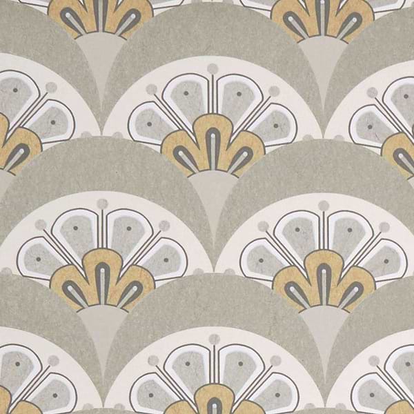 Deco Scallop-Wallpaper-Liberty-Pewter White-Roll-07241001K-Selected Wallpapers