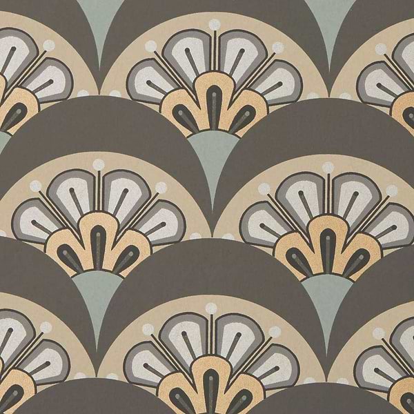 Deco Scallop-Wallpaper-Liberty-Pewter-Roll-07241001N-Selected Wallpapers