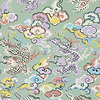 Dragons de Feu-Tapete-Pierre Frey-Celadon-Rolle-FP763002-Selected Wallpapers