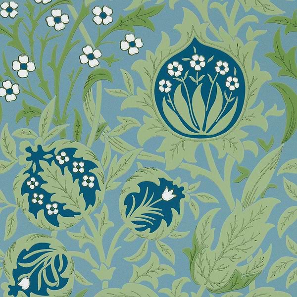 Elmcote-Tapete-Morris & Co-Dearle Blue-Rolle-217200-Selected Wallpapers