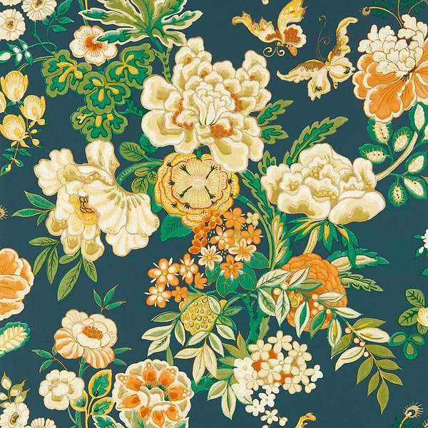 Emperor Peony-Wallpaper-Sanderson-Midnight-Roll-217120-Selected Wallpapers