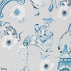 Euphoria Wallcovering-Tapete-Romo-China Blue-Rolle-W448/05-Selected Wallpapers