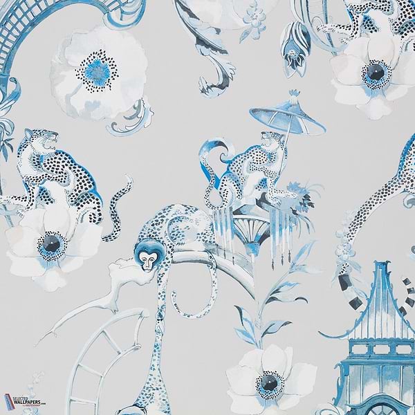 Euphoria Wallcovering-Tapete-Romo-China Blue-Rolle-W448/05-Selected Wallpapers