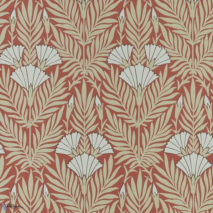 Floral Fanfare-Wallpaper-1838 wallcoverings-Coral-Roll-2311-171-02-Selected Wallpapers