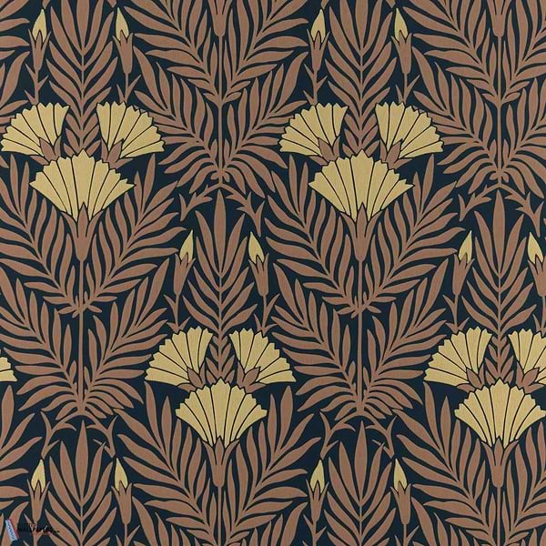 Floral Fanfare-Wallpaper-1838 wallcoverings-Burnt Orange-Roll-2311-171-03-Selected Wallpapers