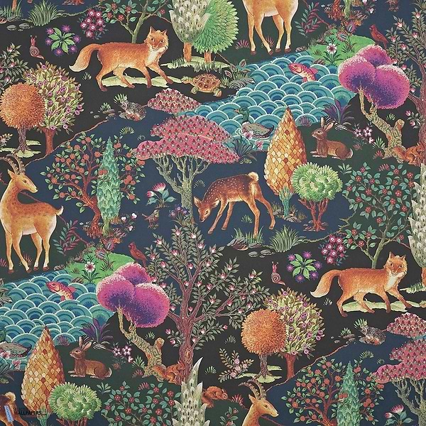 Foret d'Eden-Tapete-Pierre Frey-Nocturne-Meter (M1)-FP951002-Selected Wallpapers