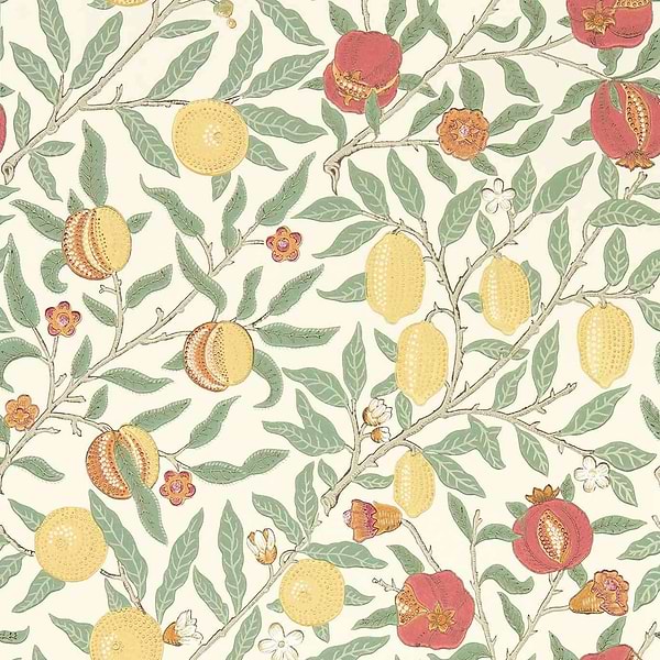 Fruit-Tapete-Morris & Co-Bayleaf/Russet-Rolle-217087-Selected Wallpapers